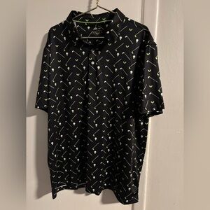 Black Golf Print Men's Shirt
(32)